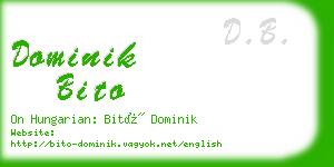 dominik bito business card